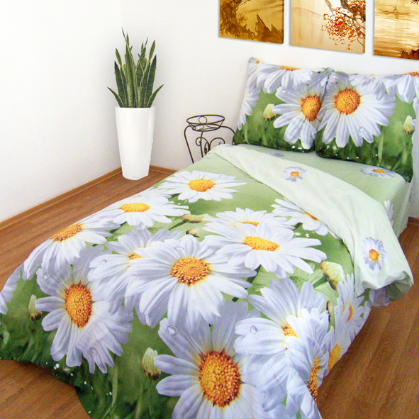 купить Постельное бельё, Простынь 1,5сп., 150*220см Elines микросатин №1 Chamomile